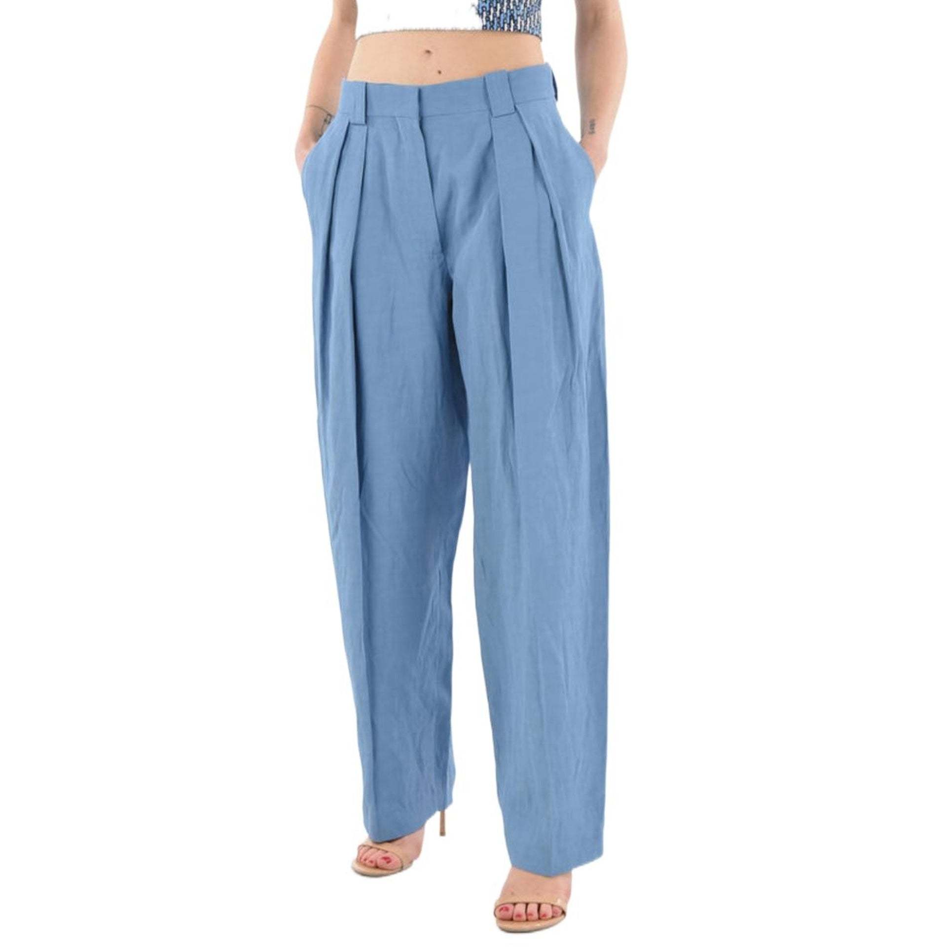 Stella Mccartney High-waist Tailored Trousers In Blue