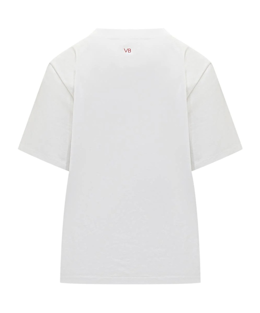Victoria Beckham Slogan Cotton Jersey T-shirt In White
