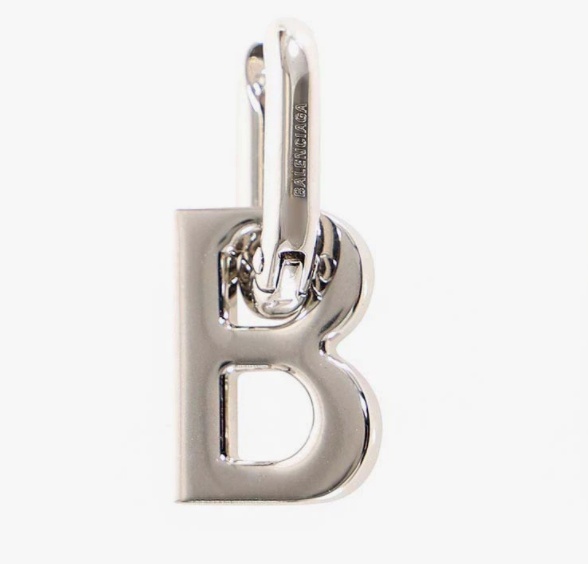 Balenciaga Orecchini B Chain Xl Da Donna In Argento In White
