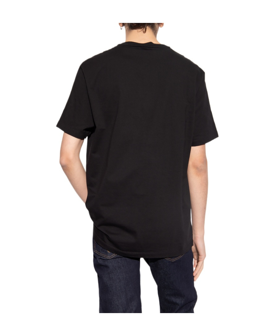 Versace Logo-print Crew-neck T-shirt In Black
