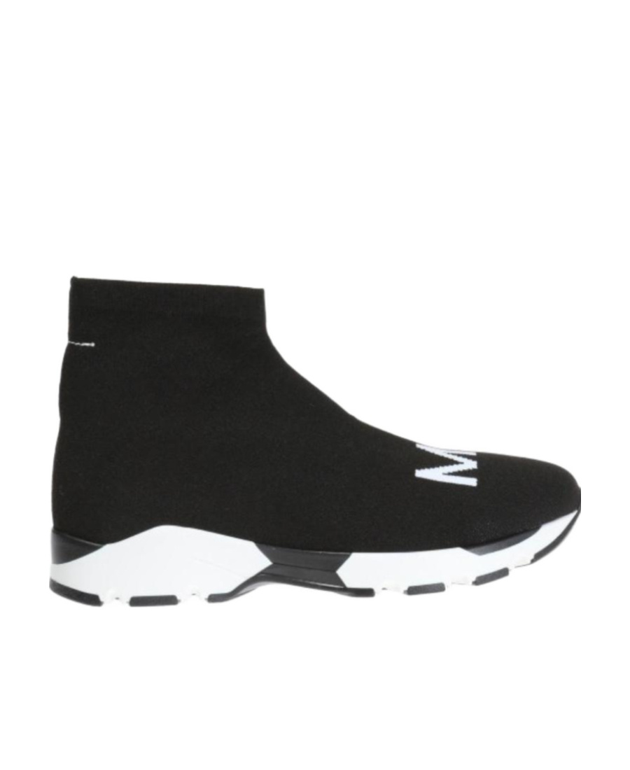 Maison Margiela Logo Casual High Upper Shoes In Black