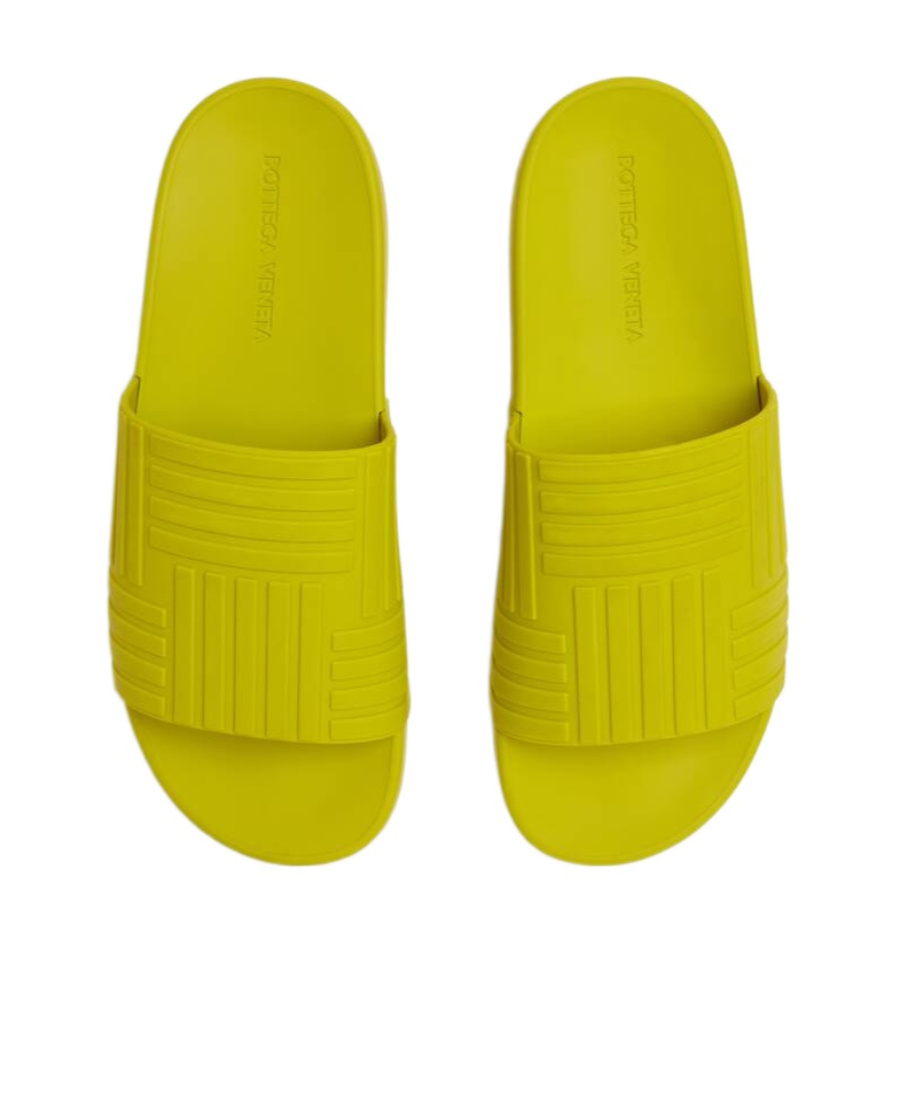 Bottega Veneta Intrecciato Logo-embossed Slides In Brown