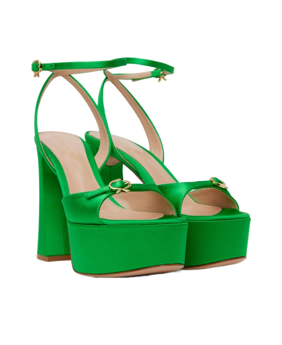 Gianvito Rossi Maddy Green Sandals With Platform In Green