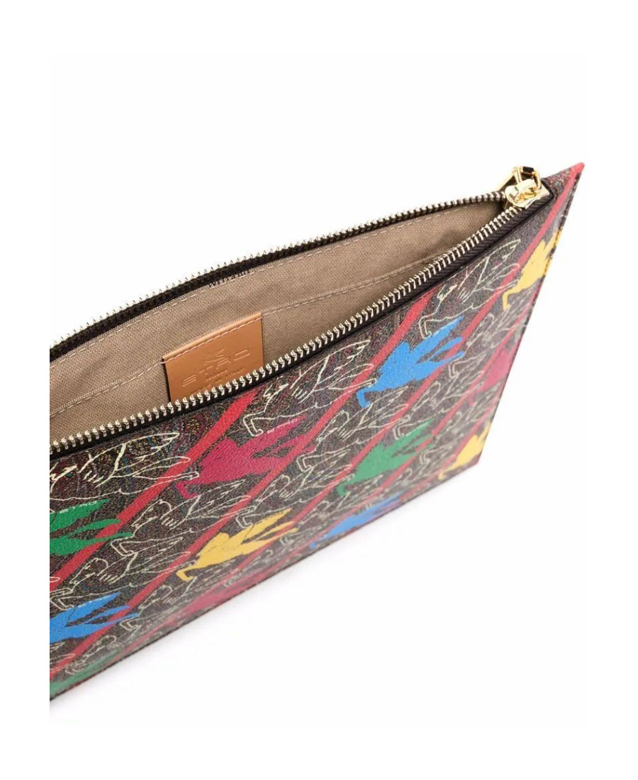 Etro Printed Clutch In Multicolor