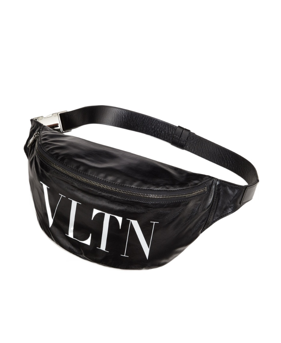 Valentino Garavani Banana Bag In Printed Logo In Black