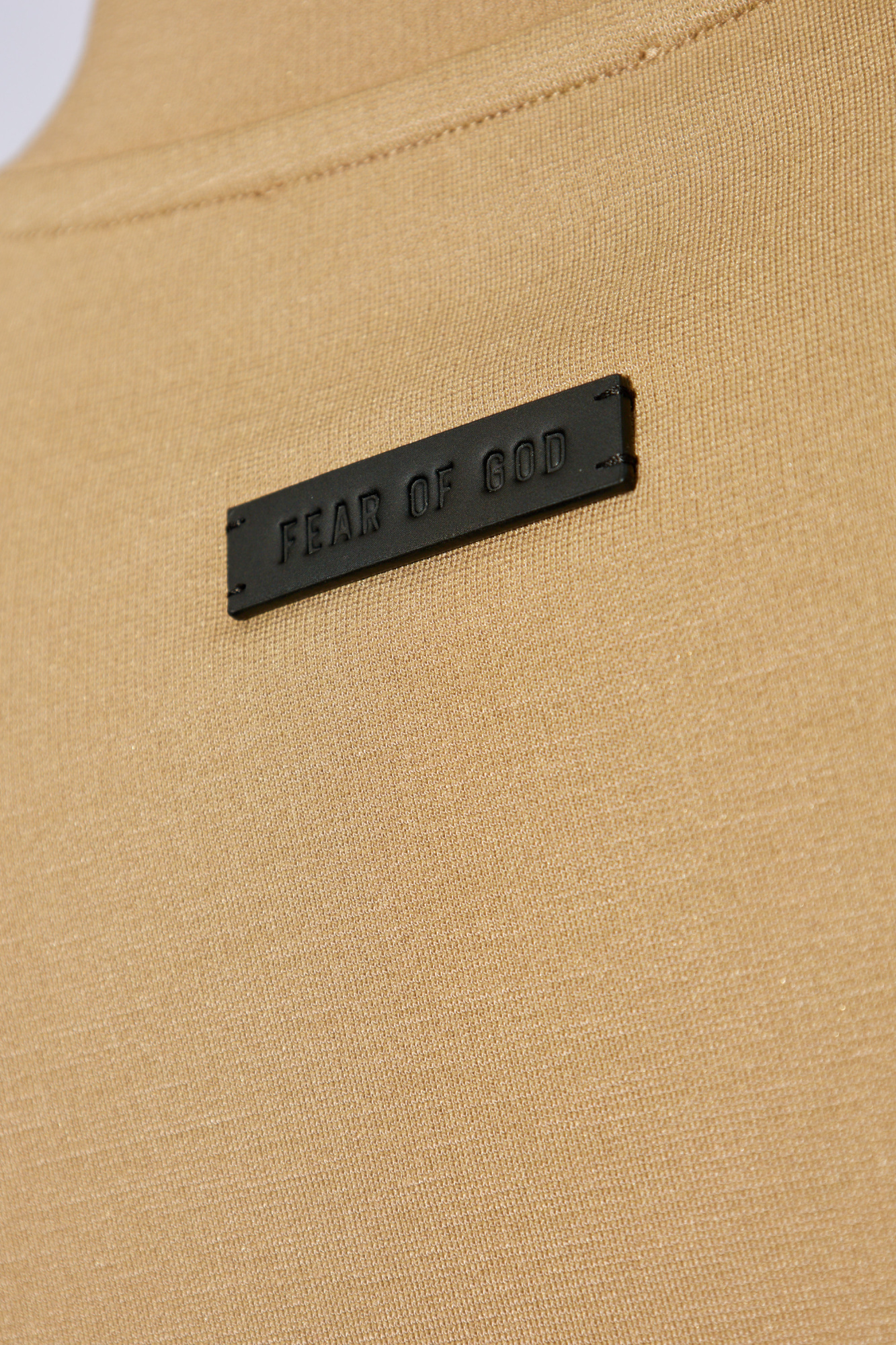 Fear Of God V-neck Drop-shoulder T-shirt In Nude