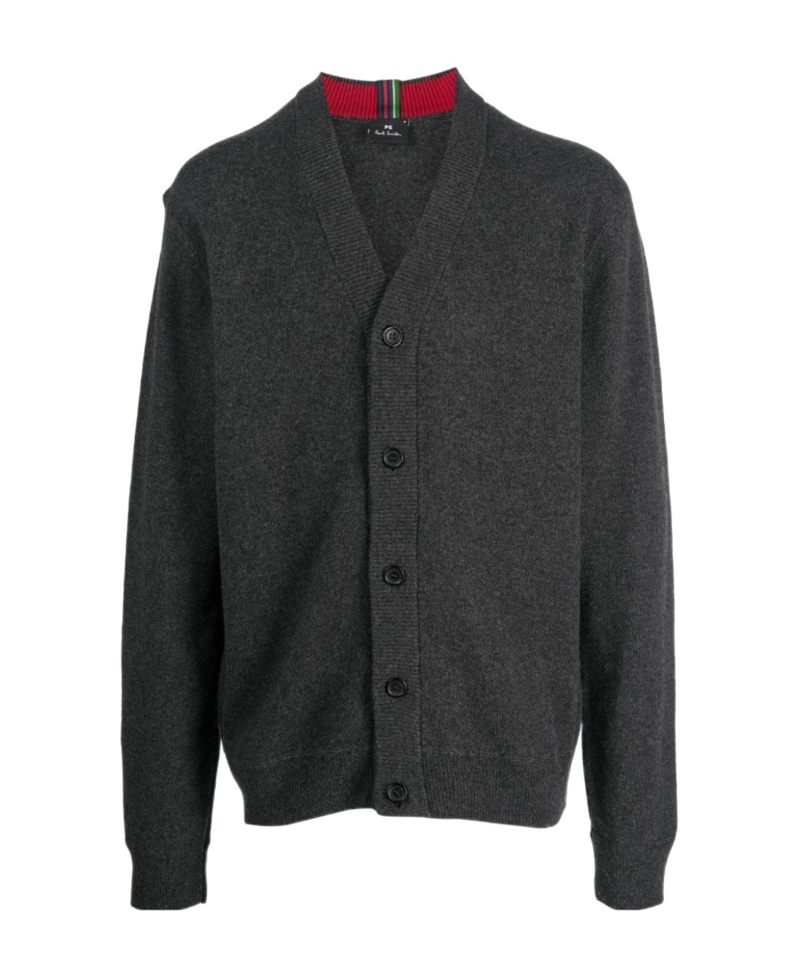 Ps By Paul Smith Ps Paul Smith Relaxed Fit Merino Wool Cardigan In Black
