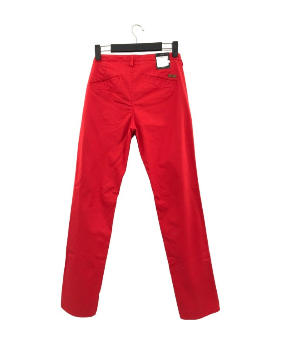 Shop Hugo Boss Straight Casual Pants In Red