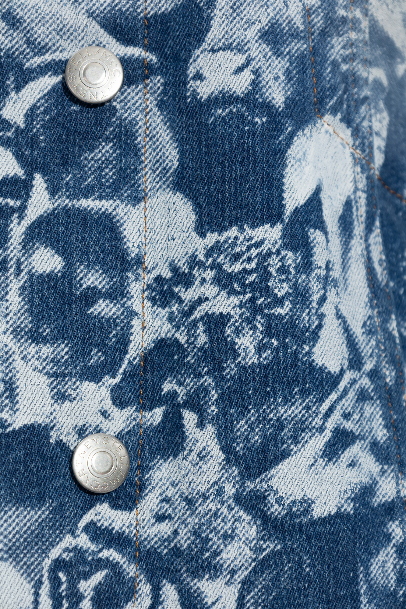 Stella Mccartney Animal Forest-print Denim Jacket In Blue