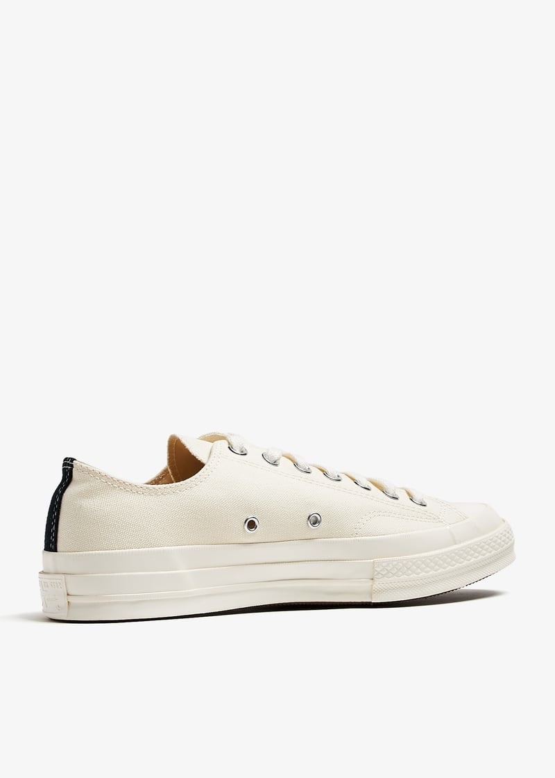 Comme Des Garçons Lace-up Low-top Sneakers In White