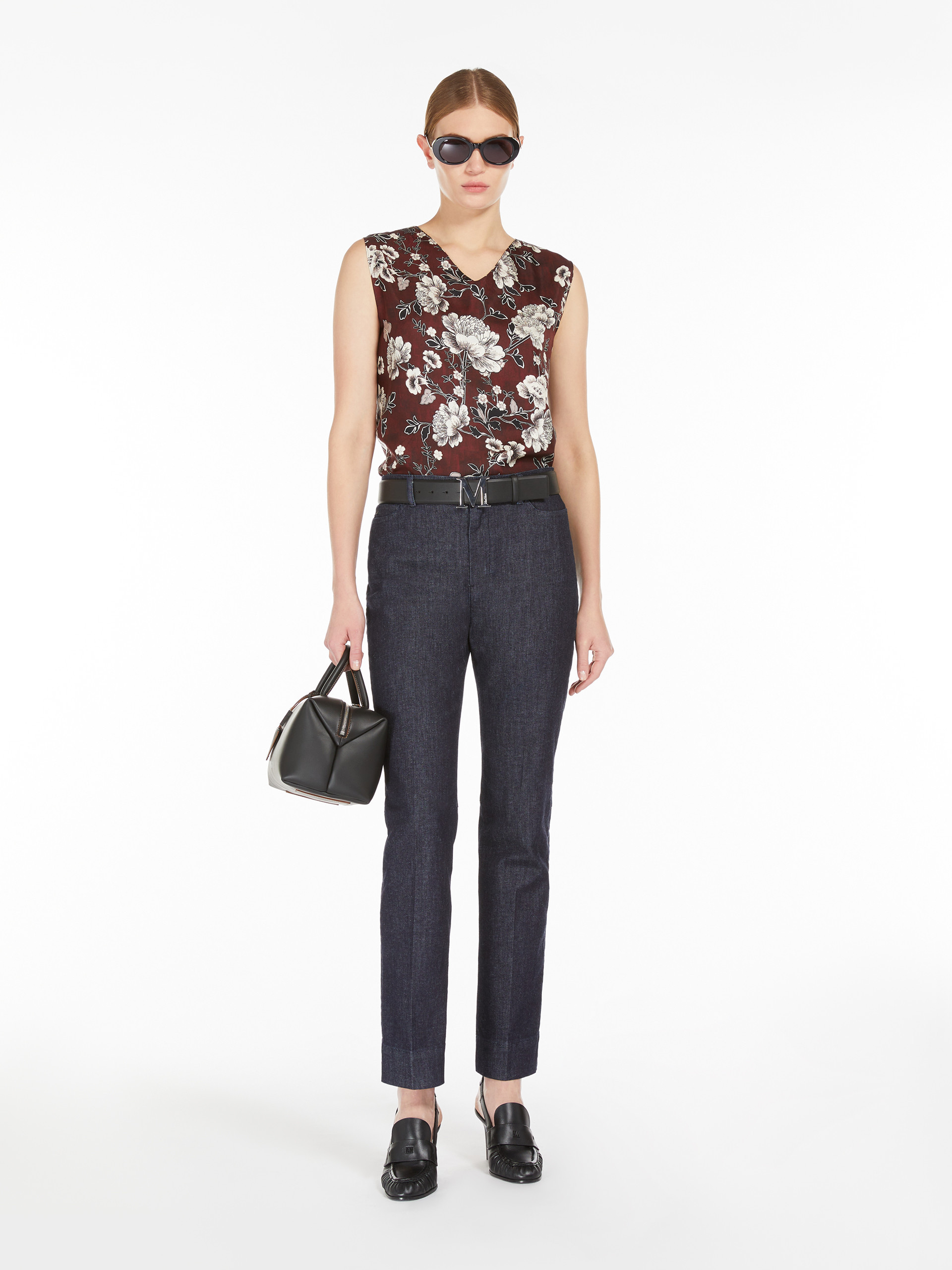 Max Mara Denim Jeans In Black
