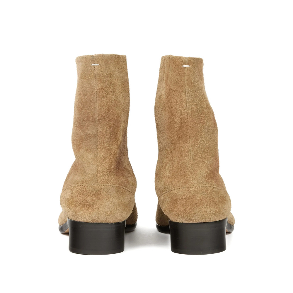 Maison Margiela Tabi Design Ankle Boots With Block Heel In Brown