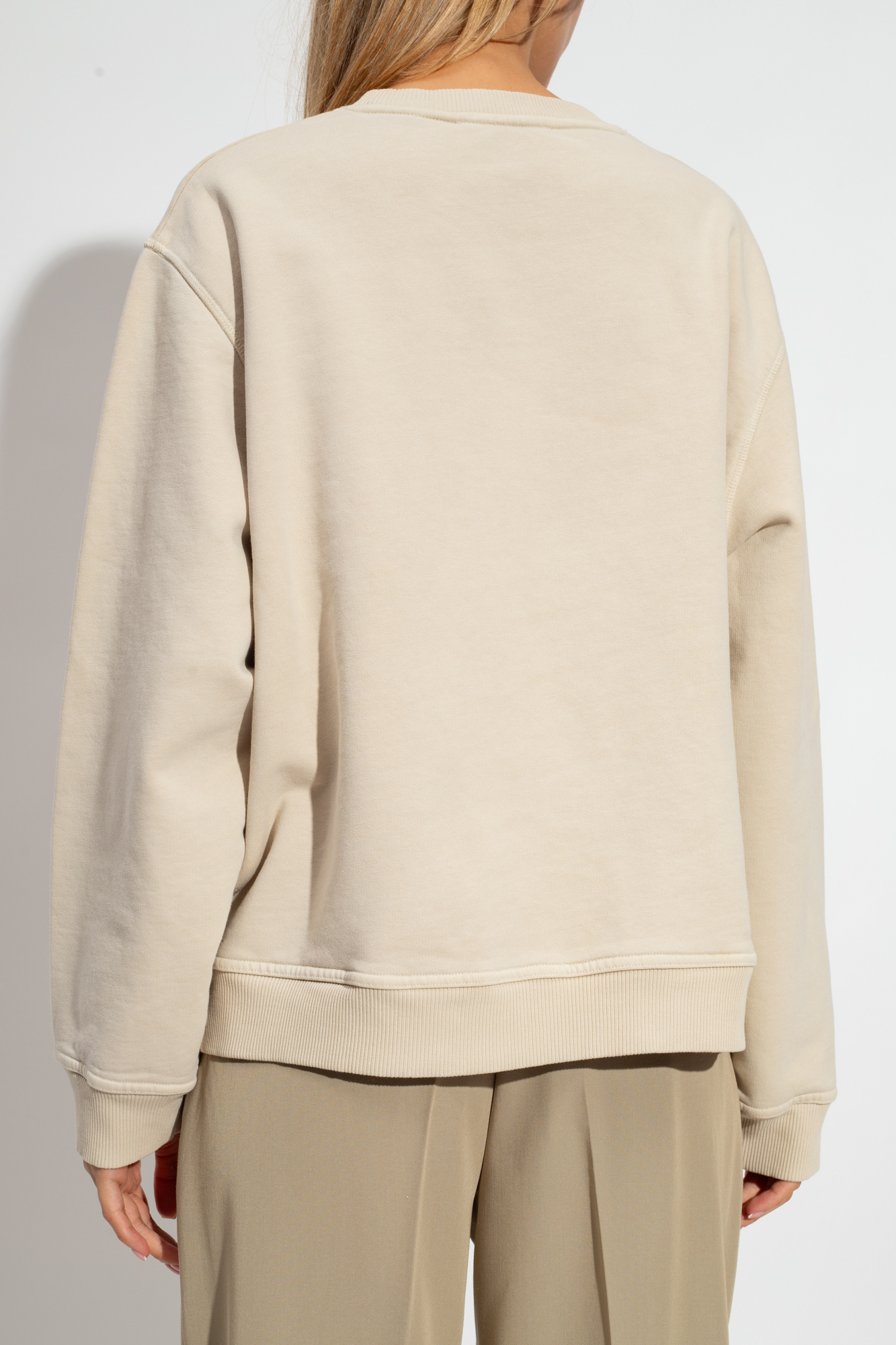 Nanushka Mart Cotton Logo-embroidered Sweatshirt In Nude