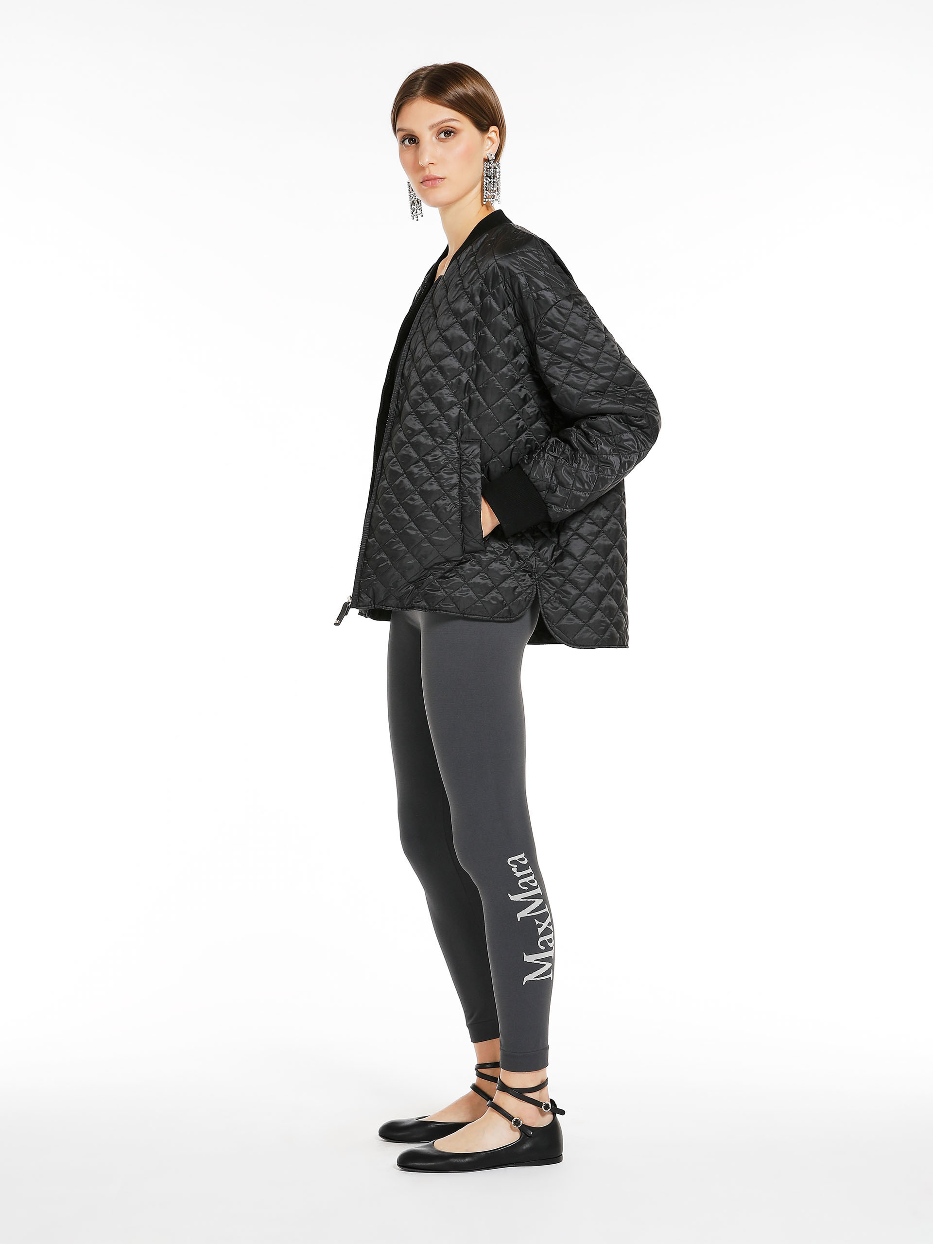 Max Mara Logo Casual Jacket In Black