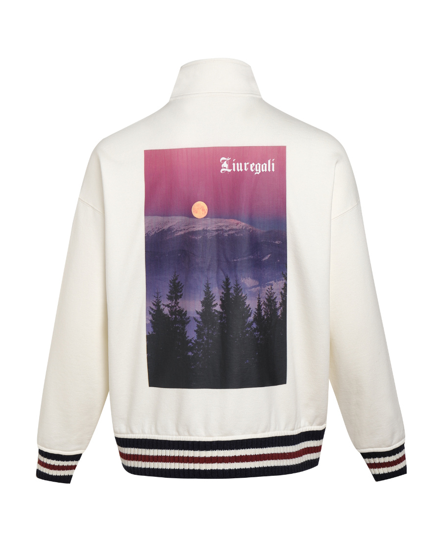 Liuregali Long-sleeved Logo Casual Jacket In White