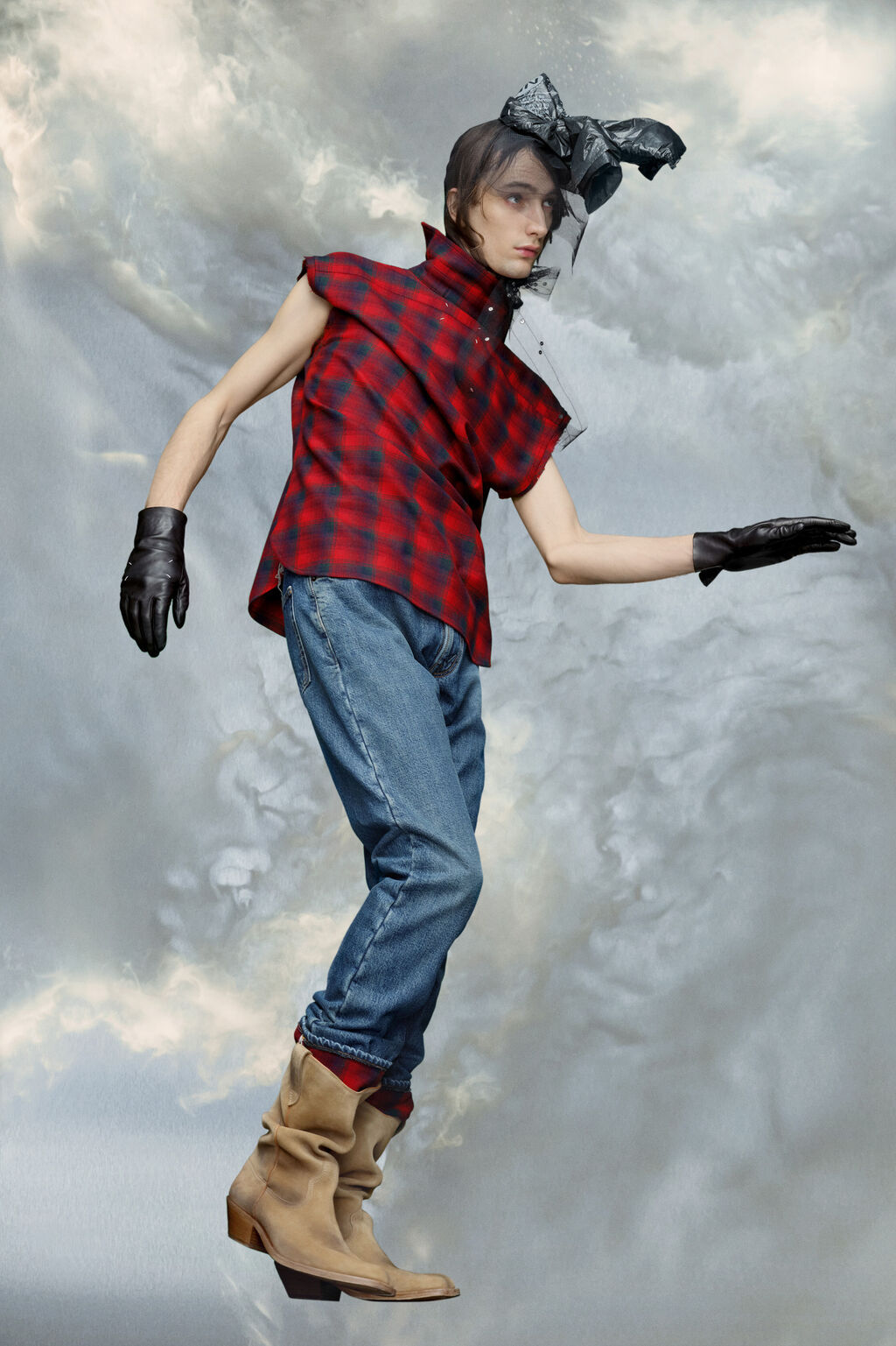 Maison Margiela Pendleton Check-print Wool Shirt In Red