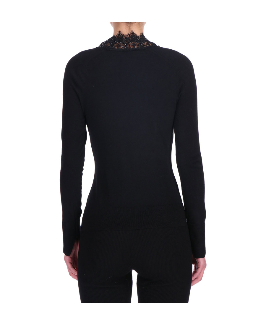 Ermanno Scervino Long-sleeved Sweater In Black