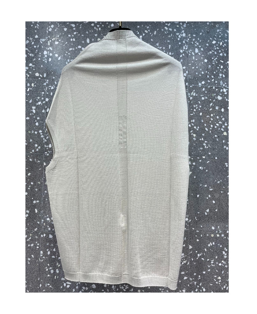 Rick Owens Logo Knitted Pullover In Gray