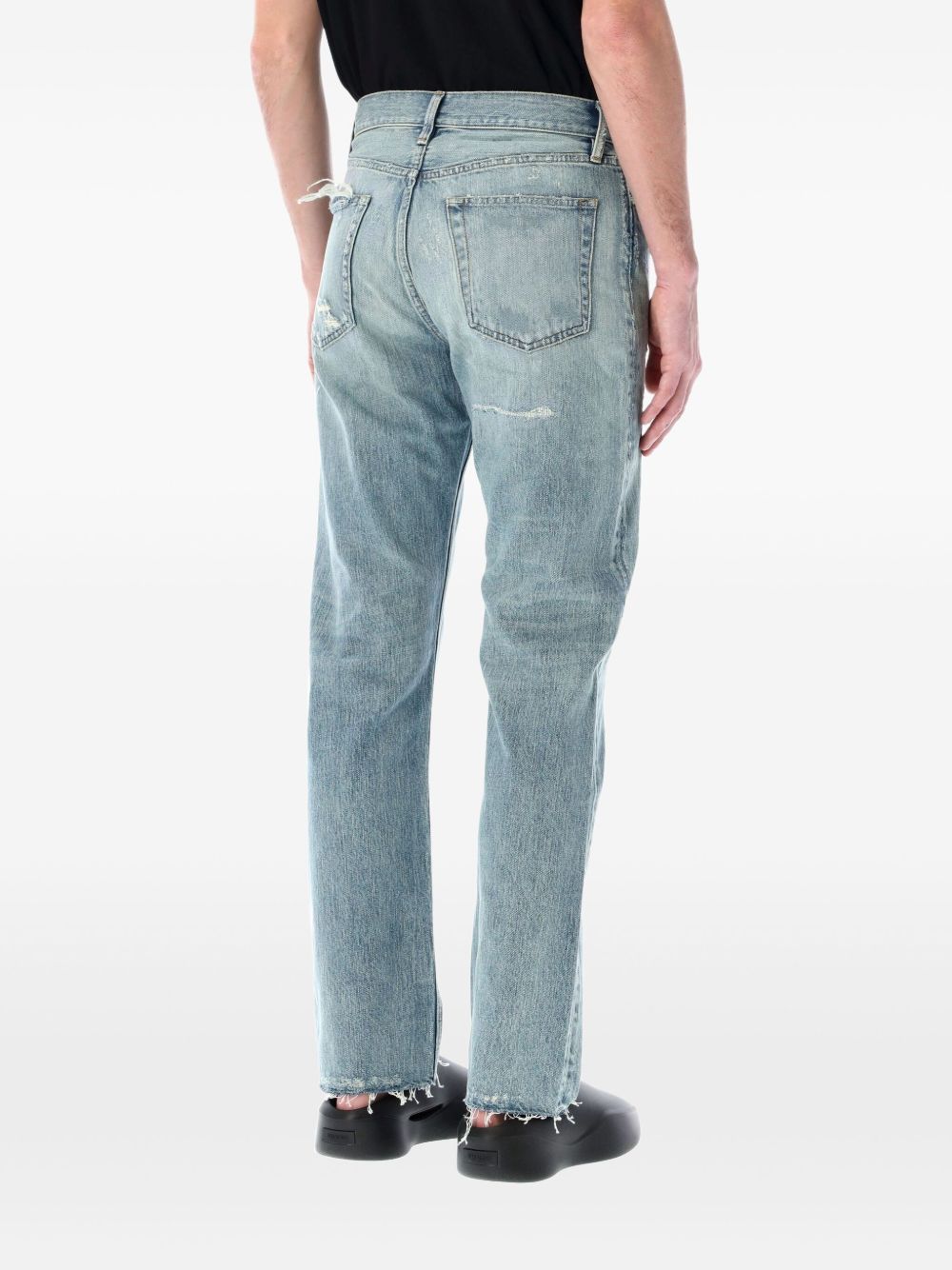 Shop Fear Of God Denim Trousers With Belt Loops