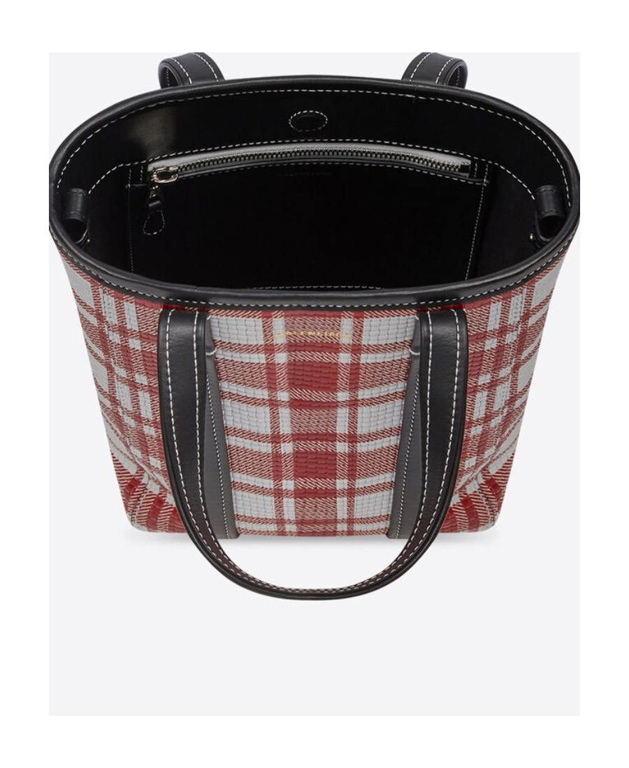 Balenciaga Small Barbes Shopping Bag In Printed Leather In Multicolor