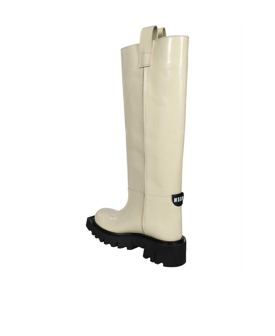 Msgm Long Boots In Nude