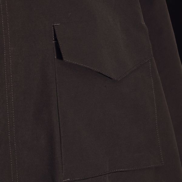 Maison Margiela Zip-fastened Drawstring Coat In Black