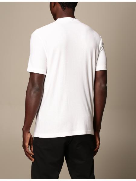 Giorgio Armani Logo Print T-shirt In White