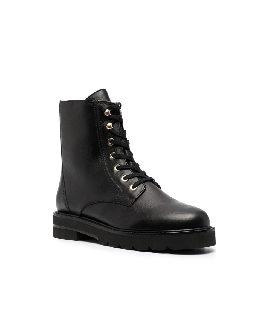 Stuart Weitzman Mila Lace-up Boots In Black