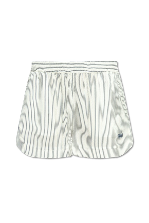 Stella Mccartney Stella Mc Cartney 'striped Silk Shorts In A In White