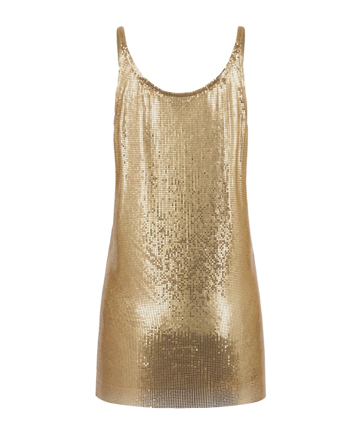 Rabanne Paco Haut Mini Mesh Printed Recto Verso In Nude