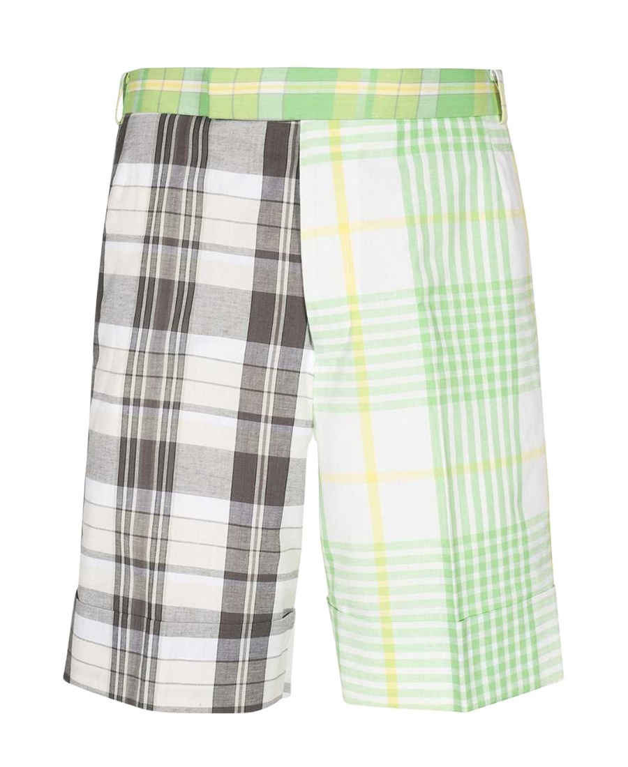 Thom Browne Checked Tailored-cut Shorts In White