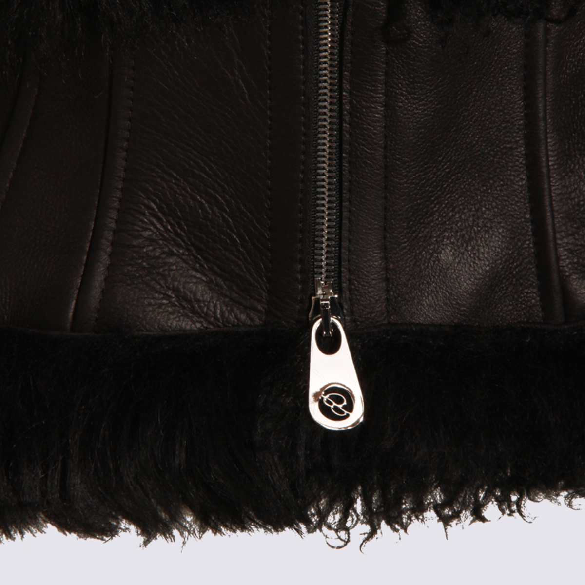 Blumarine Long-sleeved Hooded Cotton Jacket In Black