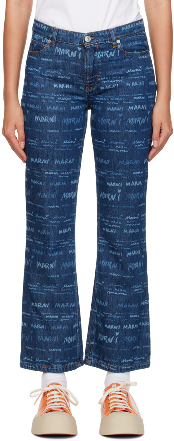Marni Mega -print Straight-leg Jeans