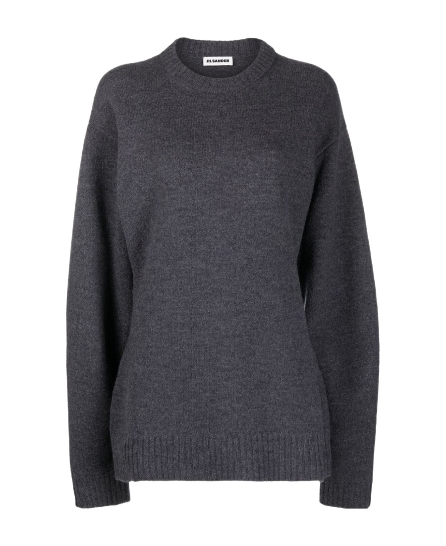 Shop Jil Sander Crew-neck Wool Jumper In Black