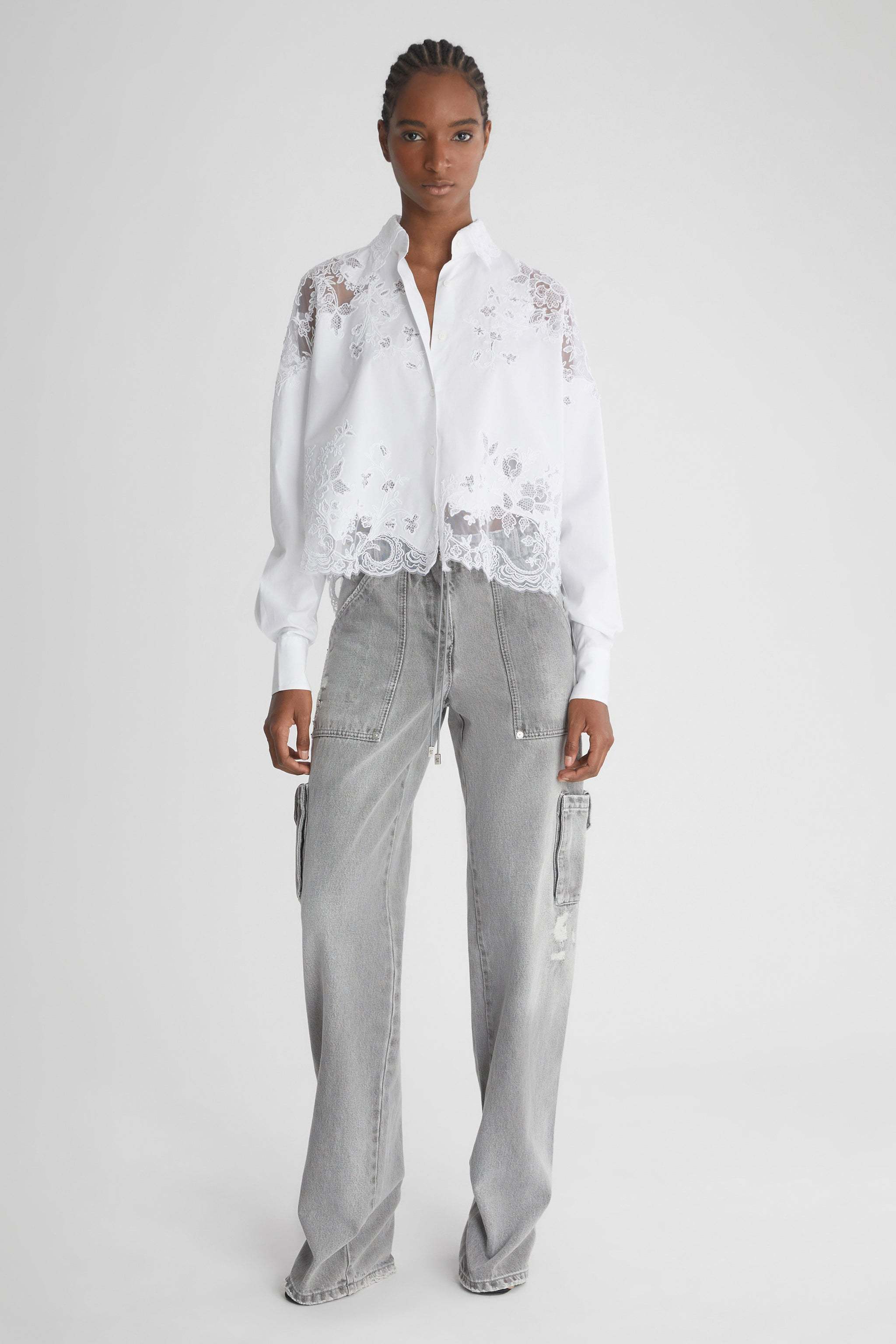 Ermanno Scervino Multi-pocket Jeans In Gray