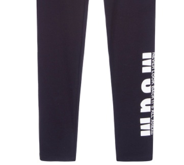 Msgm Logo-print Stretch-cotton Leggings In Black