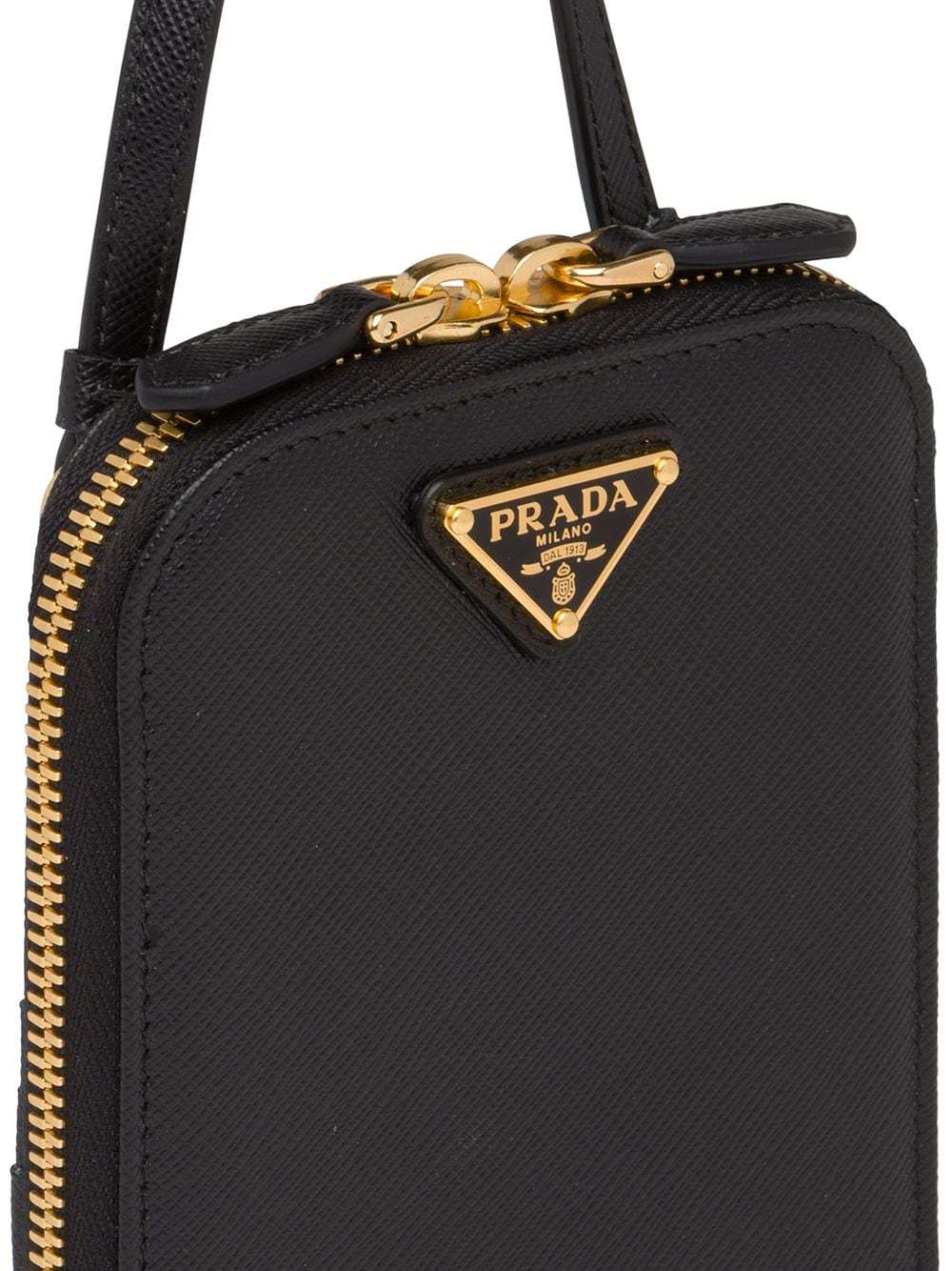 Prada Saffiano Leather Mini Bag In Black