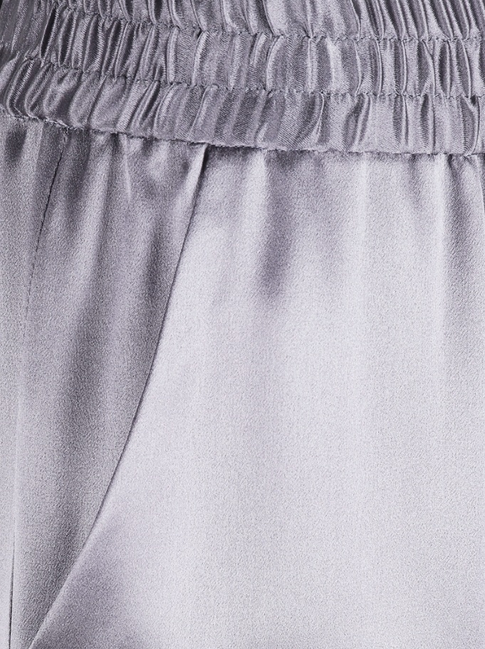 Eleventy Plain Silk Trousers In Gray