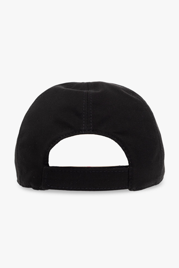 Burberry Vintage Check Reversible Cotton Cap In Black