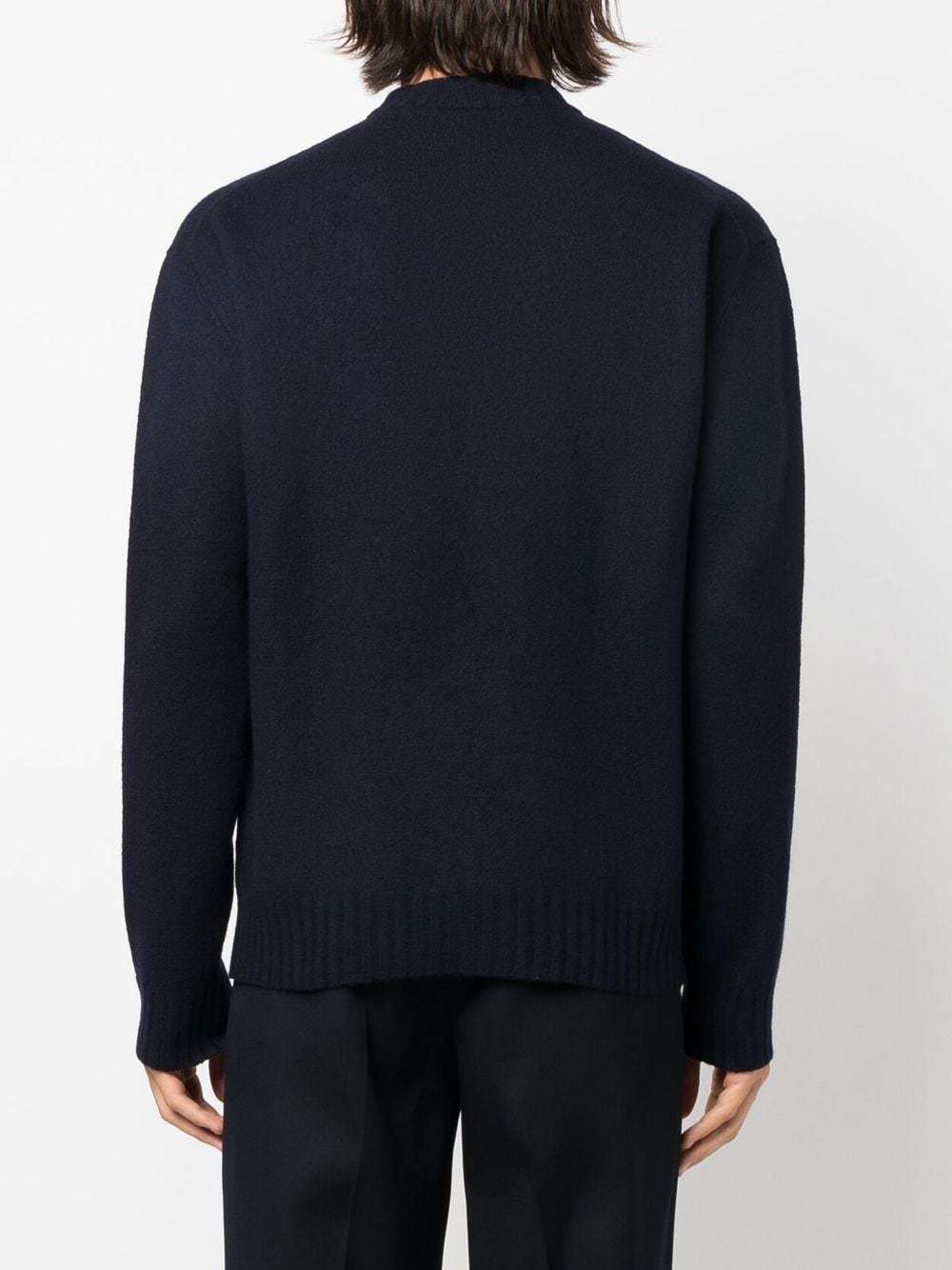 Jil Sander Crew-neck Pullover Jumper In Blue