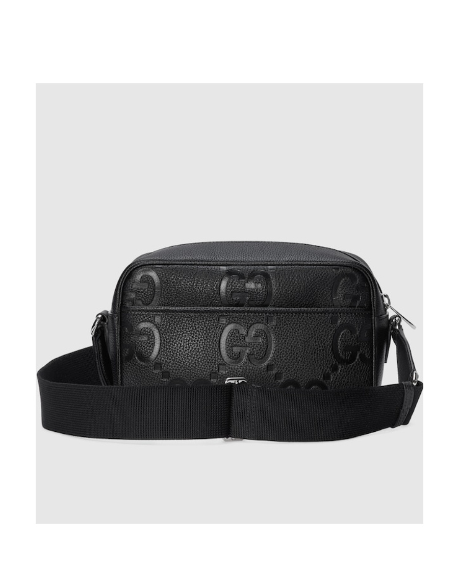 Gucci Medium Jumbo Gg Messenger Bag In Black