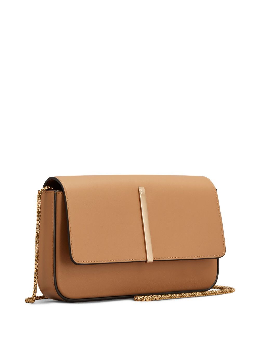 Tod's Mini Metal Bar Leather Shoulder Bag In Brown