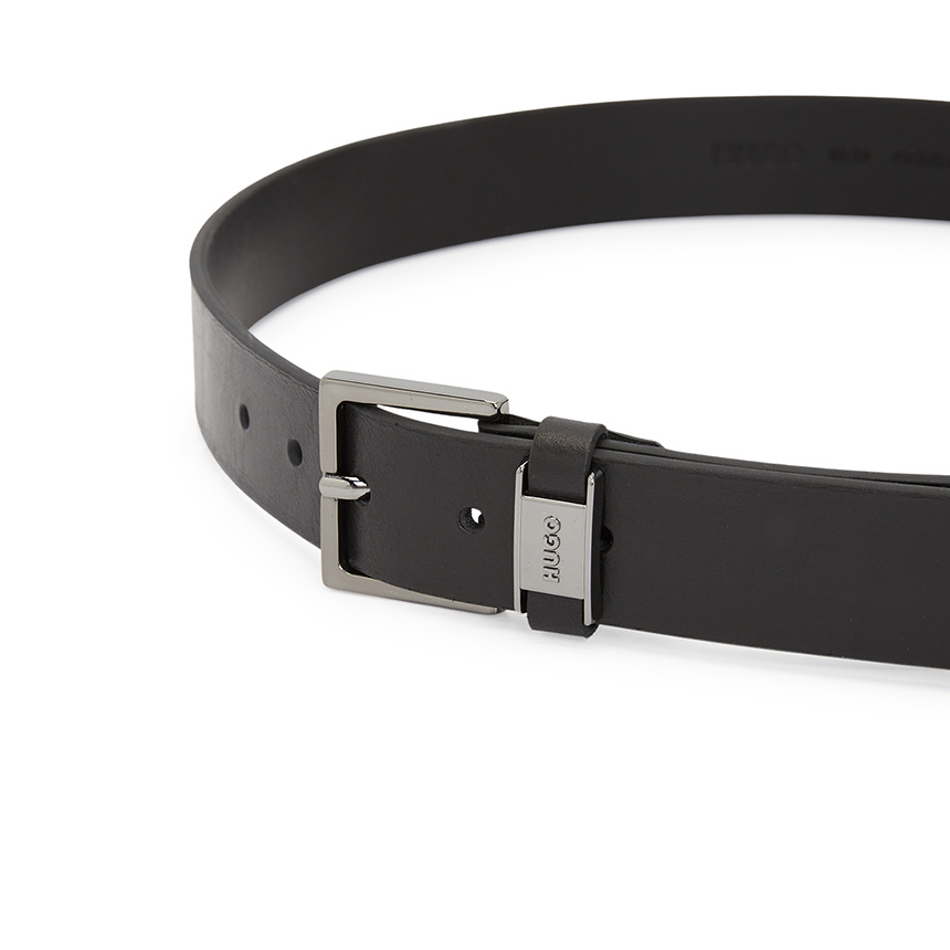Hugo Boss Logo Belt In Black