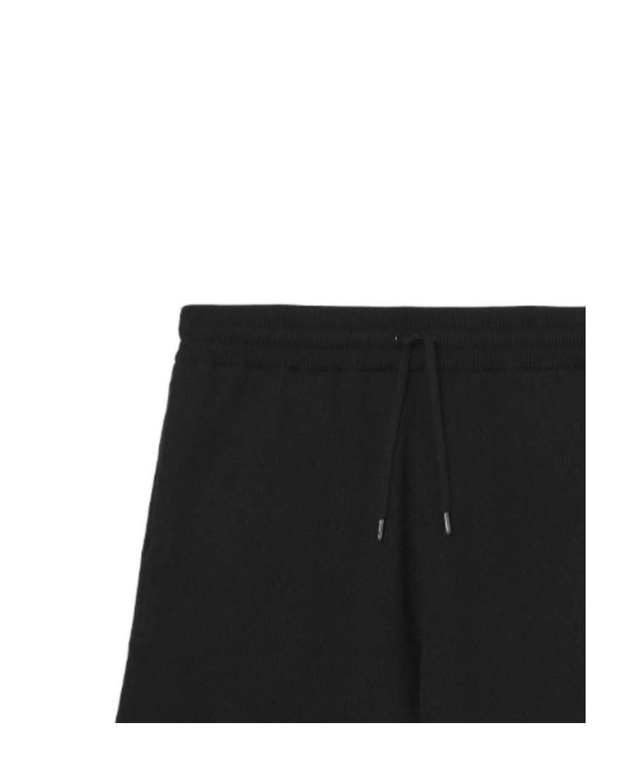 Burberry Letter Graphic Wool Shorts In Black