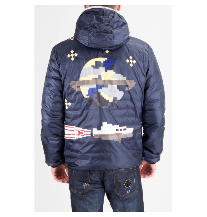 Iceberg Logo Details Down Jacket In Blue