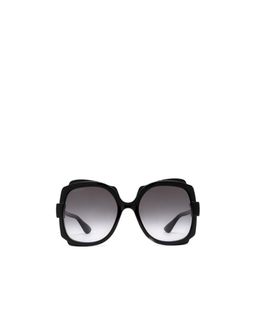 Gucci Logo-engraved Square-frame Sunglasses In Black