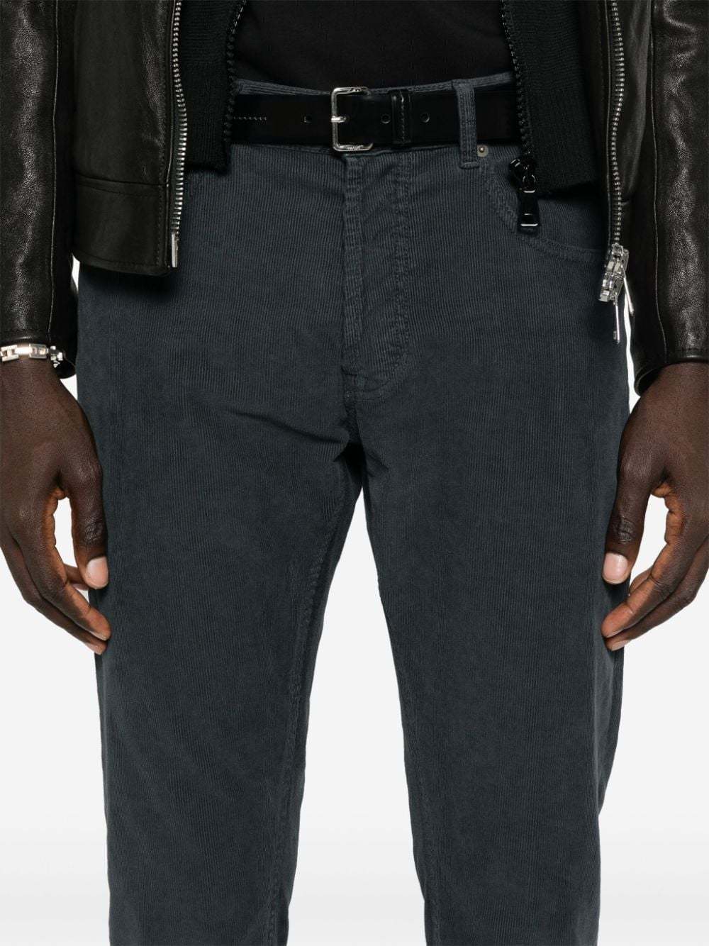 Dondup Dian Mid-rise Slim-fit Trousers In Black