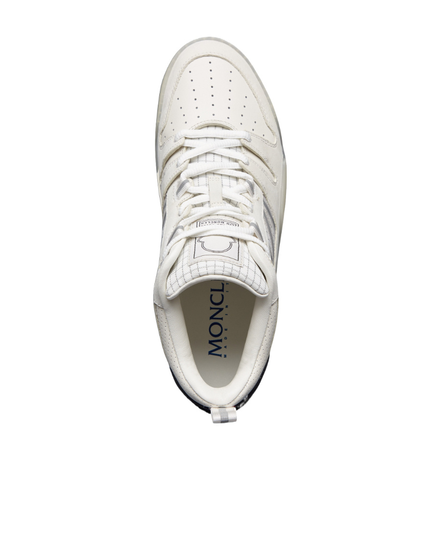 Moncler Pivot Leather Sneakers In White