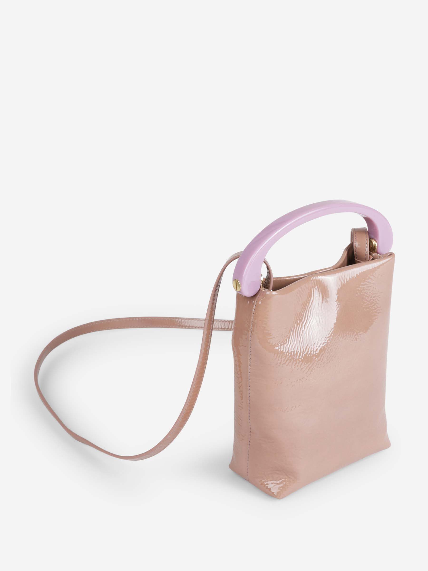 Dries Van Noten Mini Handle Shoulder Bag In Nude