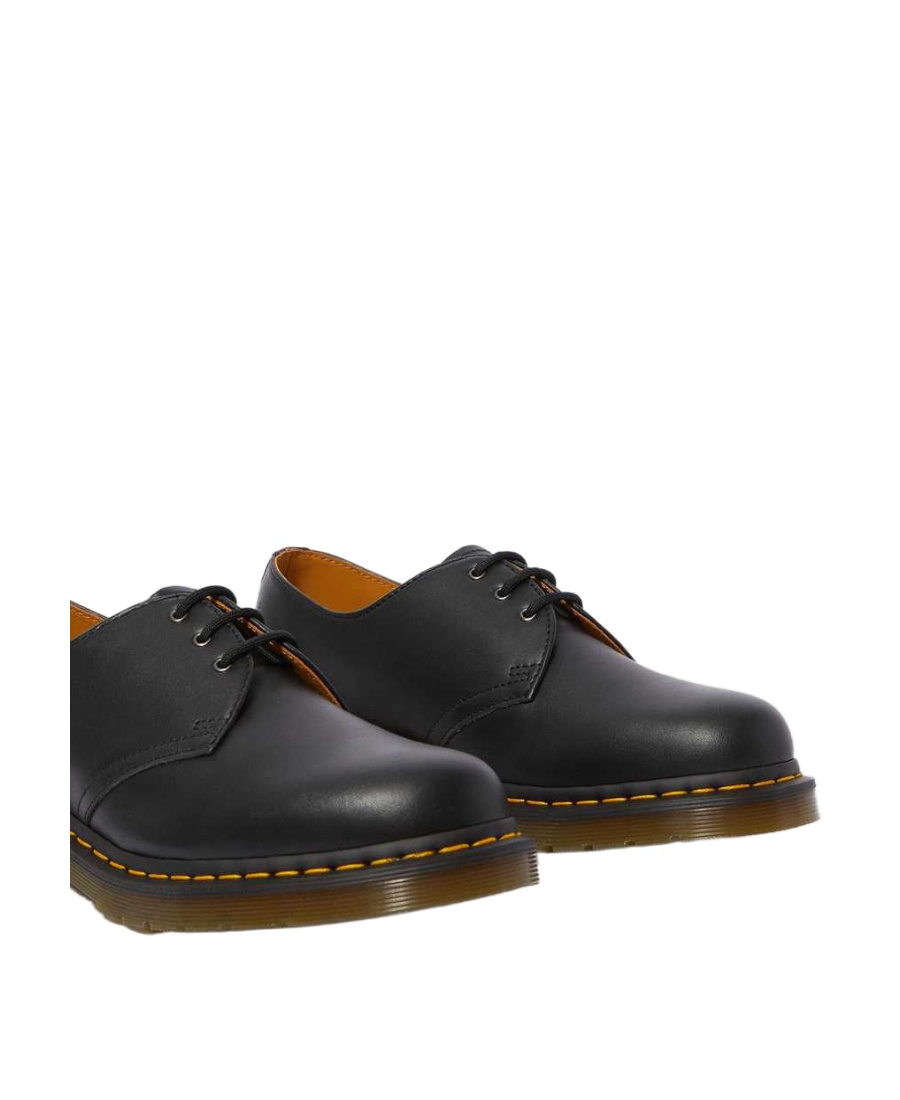 Dr. Martens Lace-up Leather Shoes Contrast Stitching In Black